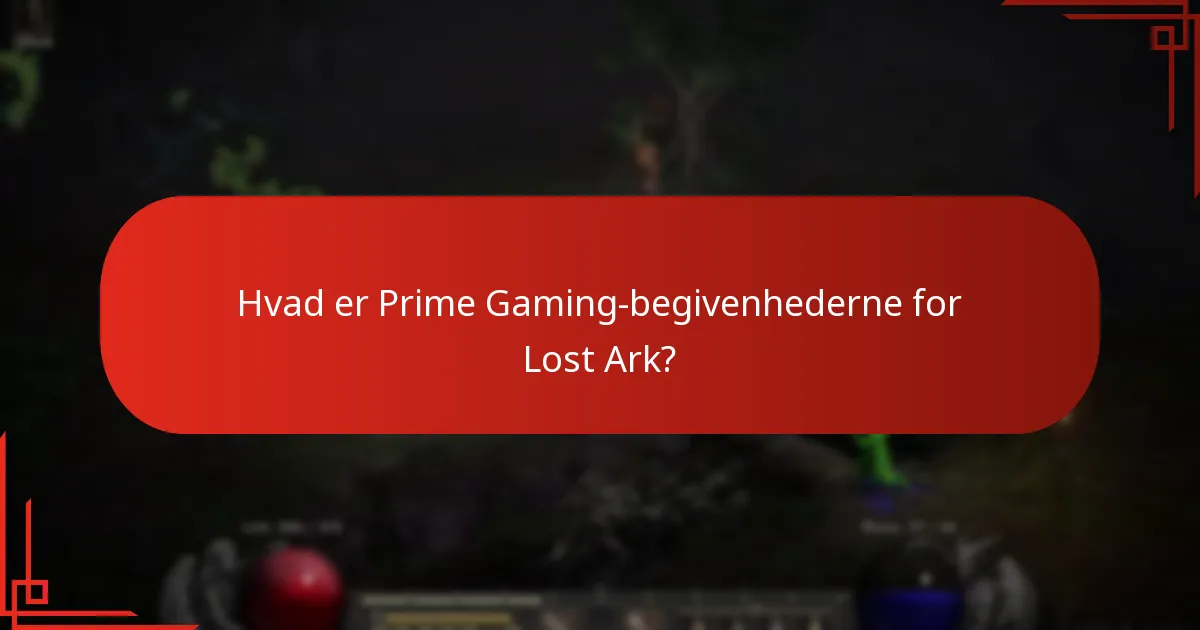 Hvilke belønninger kan spillere optjene fra Lost Ark Prime Gaming-begivenheder?