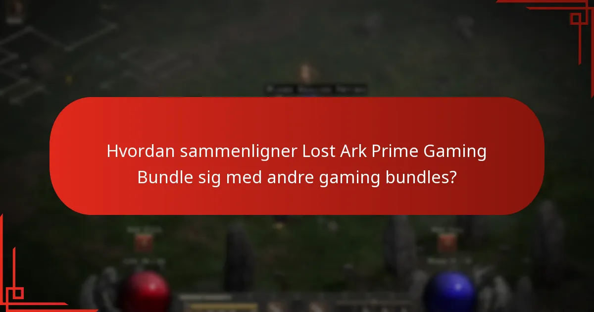 Hvordan sammenligner Lost Ark Prime Gaming Bundle sig med andre gaming bundles?